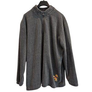 Vintage‎ Disney Store Pooh Fleece Pullover 1/4 Zip Winter Patches 3X